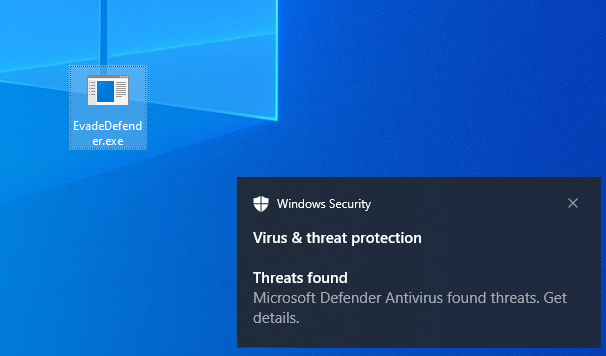 Windows Defender Caught the Use of Syscalls