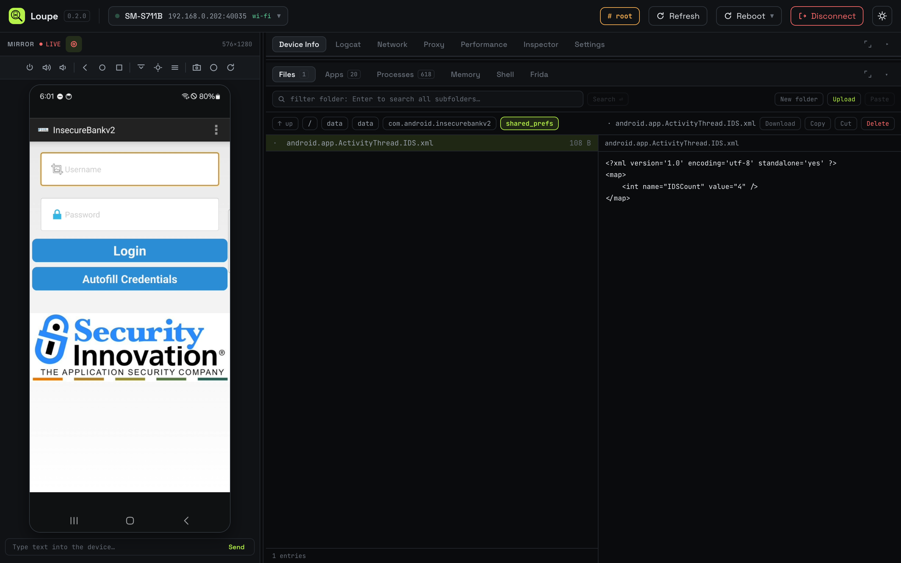 Shared prefs XML preview