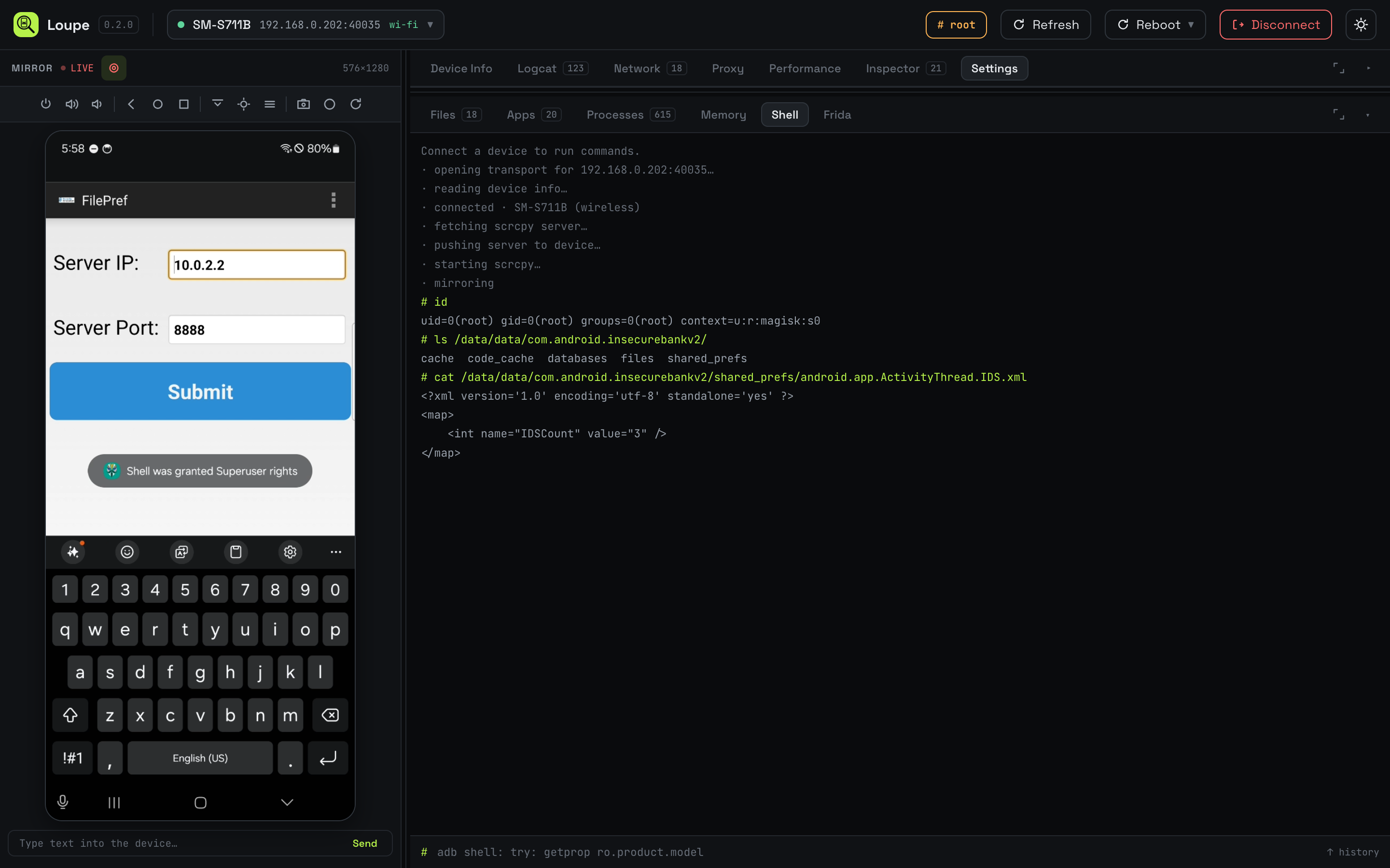 adb shell