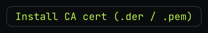 Install CA cert button
