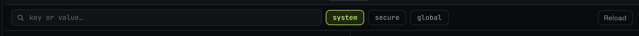 Settings namespace chips