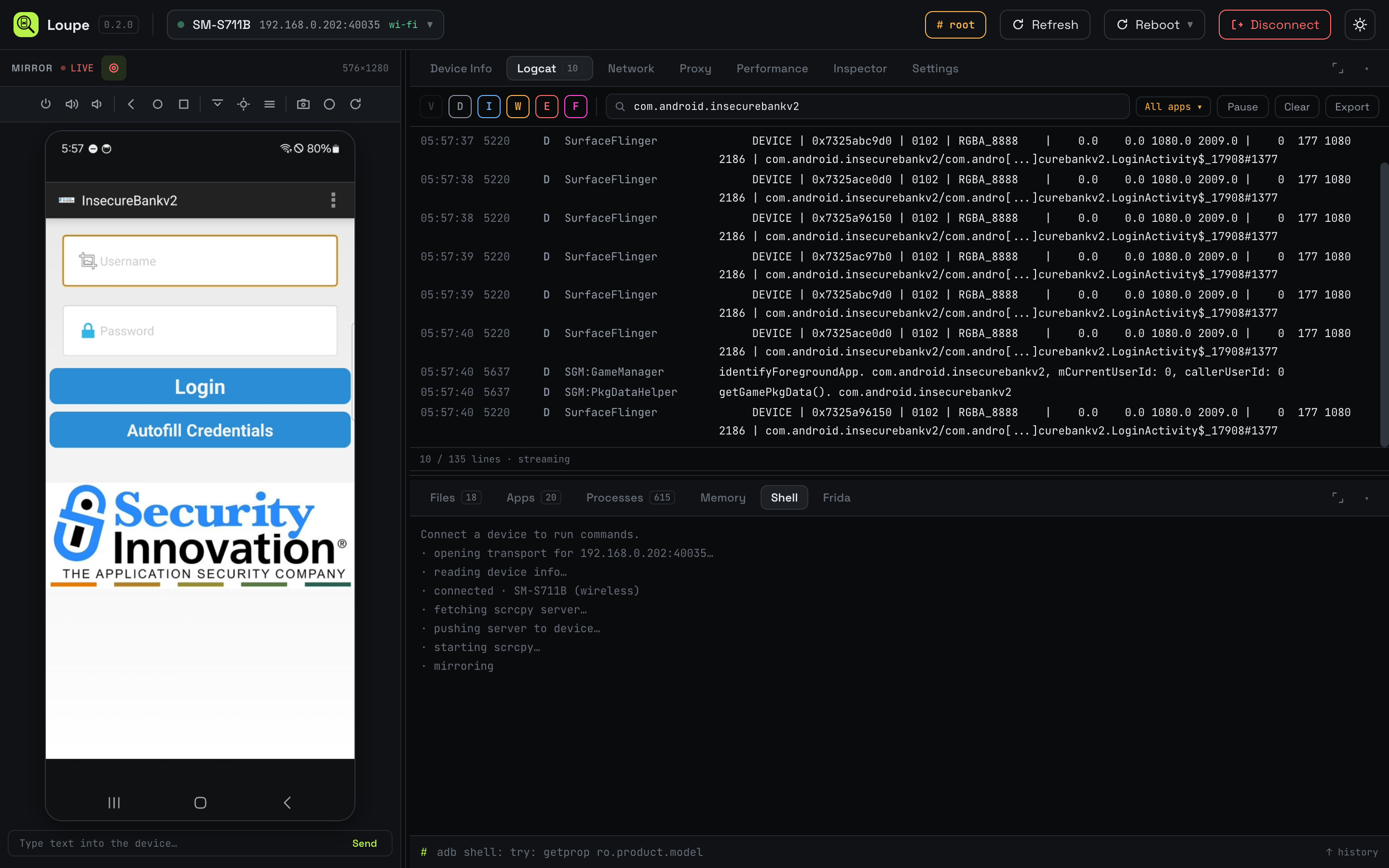 Loupe workspace